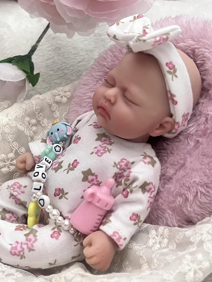 MYREBABY Muñeca Bebé Reborn de 7 Pulgadas, Muñeca de Silicona Niña...
