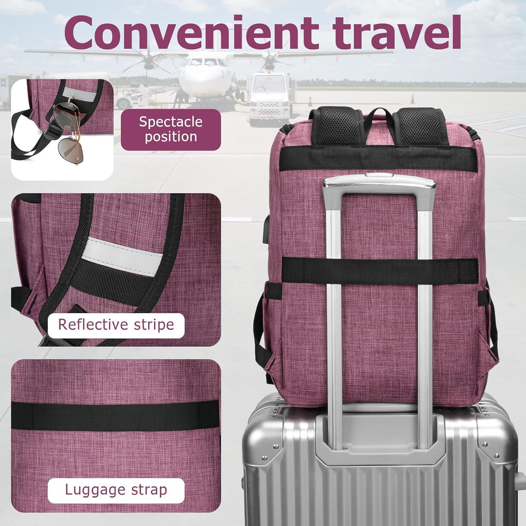 YALUNDISI Mochila Vintage de Viaje para Laptop con Puerto de Carga...