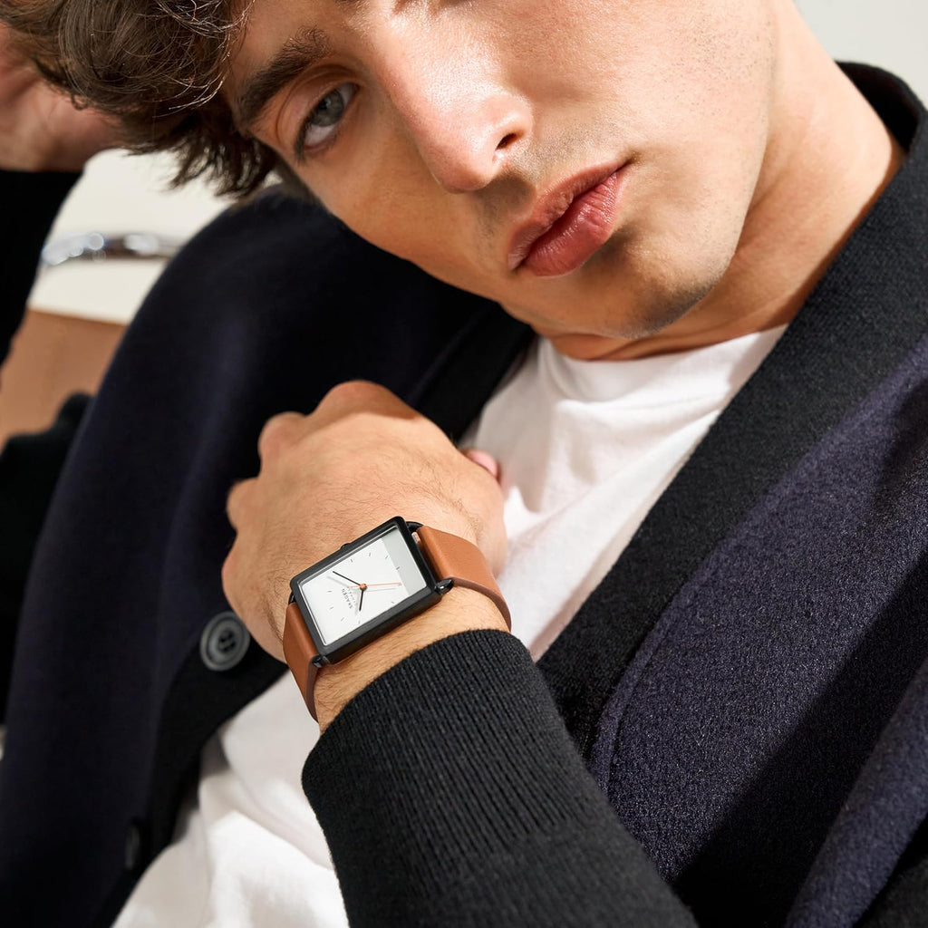 Skagen Hagen Reloj Rectangular de Acero Inoxidable para Hombre