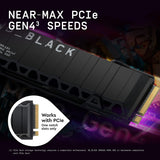 WD_BLACK SSD NVMe SN850X de 1 TB con disipador de calor - M.2 2280,...