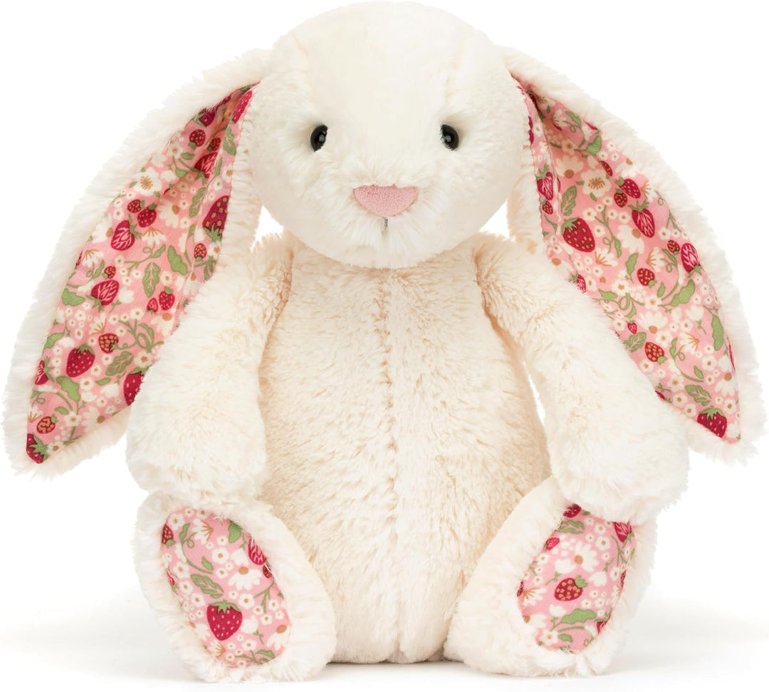 Jellycat Blossom - Conejito en crema, baya, mediano