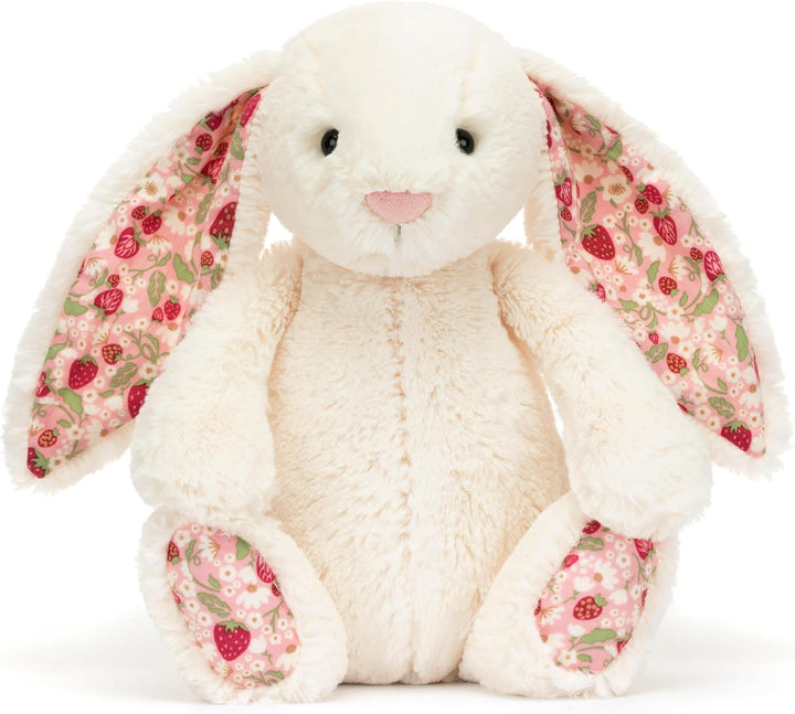 Jellycat Blossom - Conejito en crema, baya, mediano