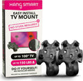HangSmart TV® - Soporte de pared sin montante, original y patentado, fácil instalación, bricolaje para televisores de 19 a 100 pulgadas, soporta hasta 150 libras, se adapta a la mayoría de pantallas
