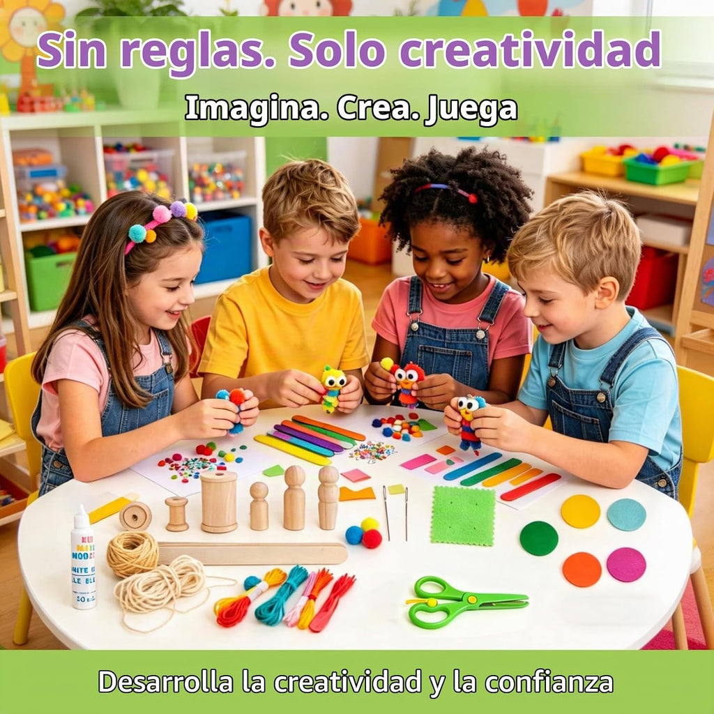 Kit de Arte y Manualidades de Kid Made Modern – Un DIY de 1.7 kg de Suministros y Materiales de Manualidades para Proyectos Artísticos Creativos para Niños de 4, 5, 6, 7, 8, 9, 10, 11 y 12 Años, Niñas