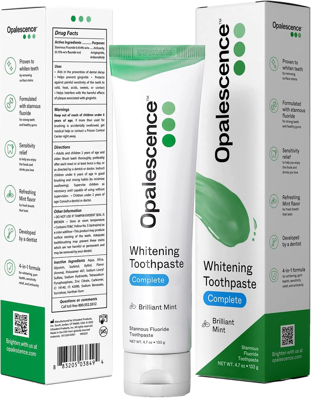 Opalescence Ultradent - Pasta de dientes blanqueadora completa, flu...