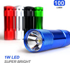 FASTPRO Juego de 20 linternas LED de aluminio con pilas AAA (1W)