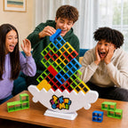Juego gigante XL de 48 piezas para adultos y niños, juegos de torre de mesa Tetra para fiesta de viaje familiar, juguete apilable de equilibrio para 2 jugadores, juguetes de equipo, bloque de