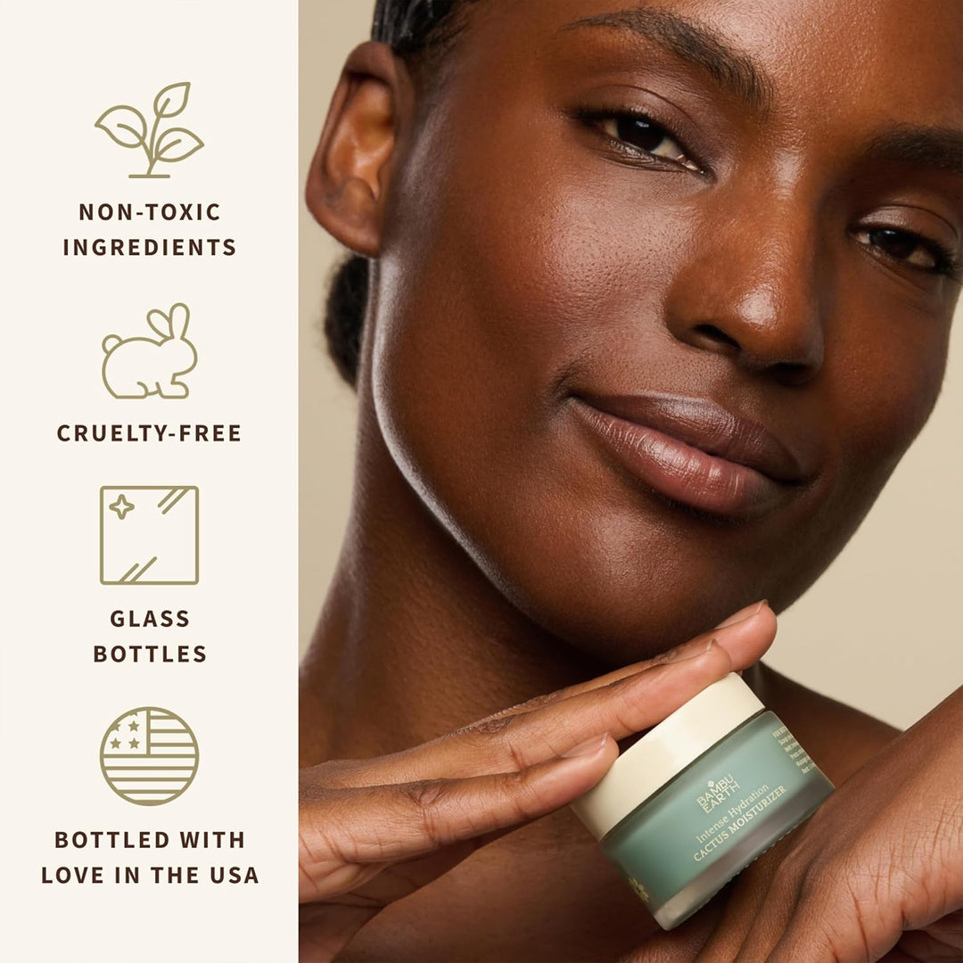 BAMBU EARTH Hidratante facial de cactus de hidratación intensa, hid...