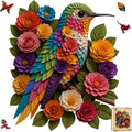 Rompecabezas de madera para adultos, rompecabezas florales de colibrí para adultos, 200 piezas, rompecabezas de madera únicos en forma de animal, divertido rompecabezas desafiante, regalo
