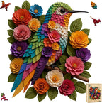 Rompecabezas de madera para adultos, rompecabezas florales de colibrí para adultos, 200 piezas, rompecabezas de madera únicos en forma de animal, divertido rompecabezas desafiante, regalo