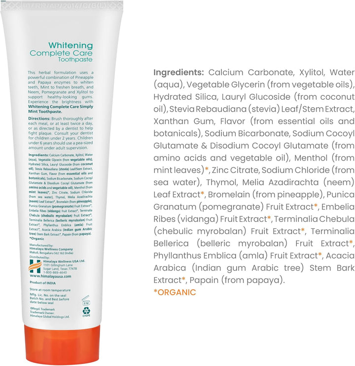 Himalaya Botanique Pasta dental blanqueadora de cuidado completo, b...