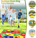 Juego gigante 2 en 1 para lanzar bolsas de frijoles de Pascua y grandes juegos al aire libre para niños adultos - 4.5 pies gigantes exteriores para césped, campamento, campo, día de juegos para niños,