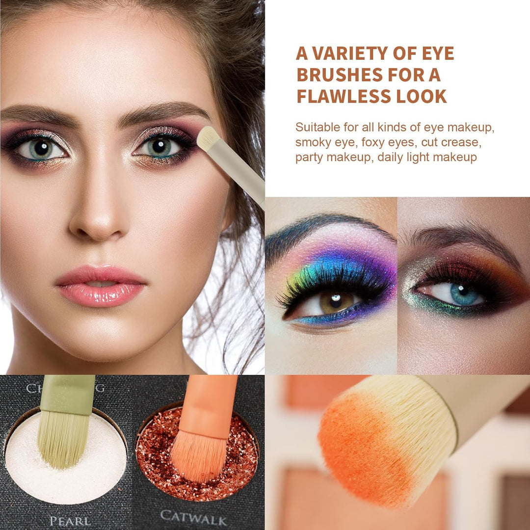 Docolor Juego de brochas de maquillaje 17+2 piezas con bolsa de maq...