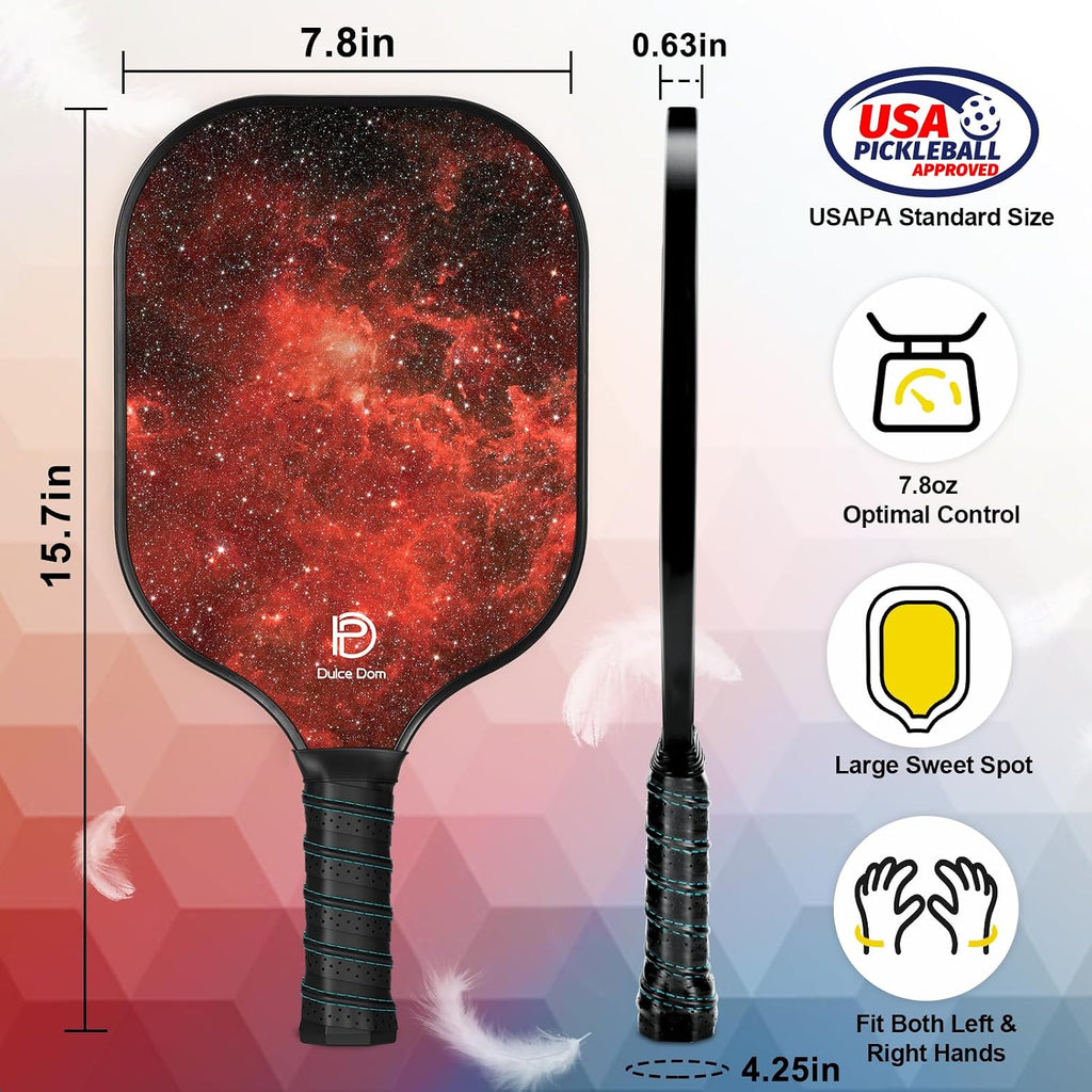 DULCE DOM Juego de 2/4 palas de pickleball - Aprobado por USAPA