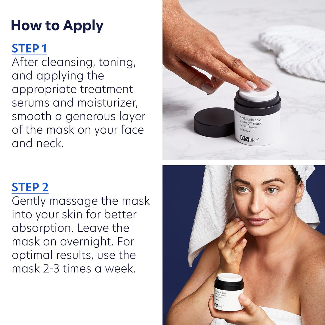 PCA SKIN Máscara facial durante la noche, máscara de ácido hialurón...