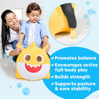 JITTERYGIT Baby Shark Pinkfong - Juguete musical oficial de peluche con forma de tolva animal, juguete inflable para llevar, regalo de cumpleaños para niños y niños pequeños (niños y niñas) a partir