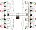 Antennas Direct Antena HDTV para exteriores Bowtie UHF de 8 elementos, multidireccional, rango de más de 70 millas, TV 4K 8K UHD NEXTGEN - con hardware de montaje para todo tipo de clima