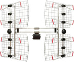 Antennas Direct Antena HDTV para exteriores Bowtie UHF de 8 elementos, multidireccional, rango de más de 70 millas, TV 4K 8K UHD NEXTGEN - con hardware de montaje para todo tipo de clima