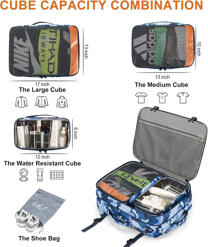 Lumesner Mochilas de viaje de mano, extra grandes de 40 litros apro...