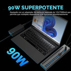 SABRENT, MKI-1200800C8, hub USB 3.0 de 16 puertos, alimentado, adaptador 12V/7.5A