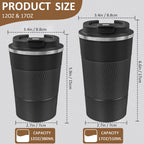 Paquete de 4 tazas de café aisladas con tapa, vaso de café de viaje de 17 onzas, tazas de café reutilizables de acero inoxidable, taza de café térmica para bebidas frías y calientes, multicolor