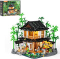 Lumibricks Set de construcción de casa de bambú con iluminación - Colección de cabaña china retro y casa en el árbol con luz LED, 2432 piezas para adultos y coleccionistas de casas retro