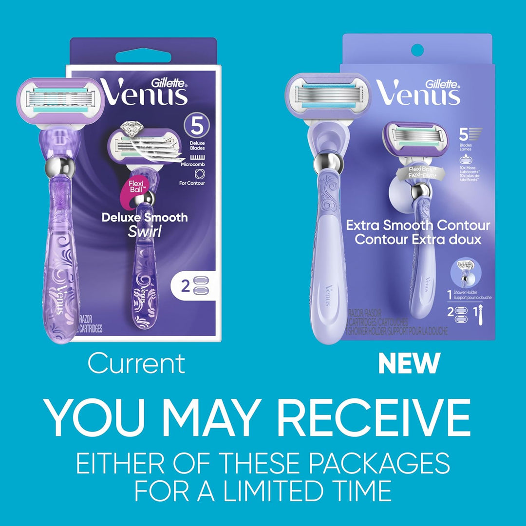 Gillette Venus Deluxe Smooth Swirl Mango de maquinilla de afeitar p...