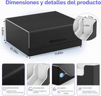 Mlikero Funda para tarjetas coleccionables de 1800 +, caja de almacenamiento para tarjetas intercambiables, compatible con toploader y soporte magnético, caja de cubierta de cuero con cierre magnético