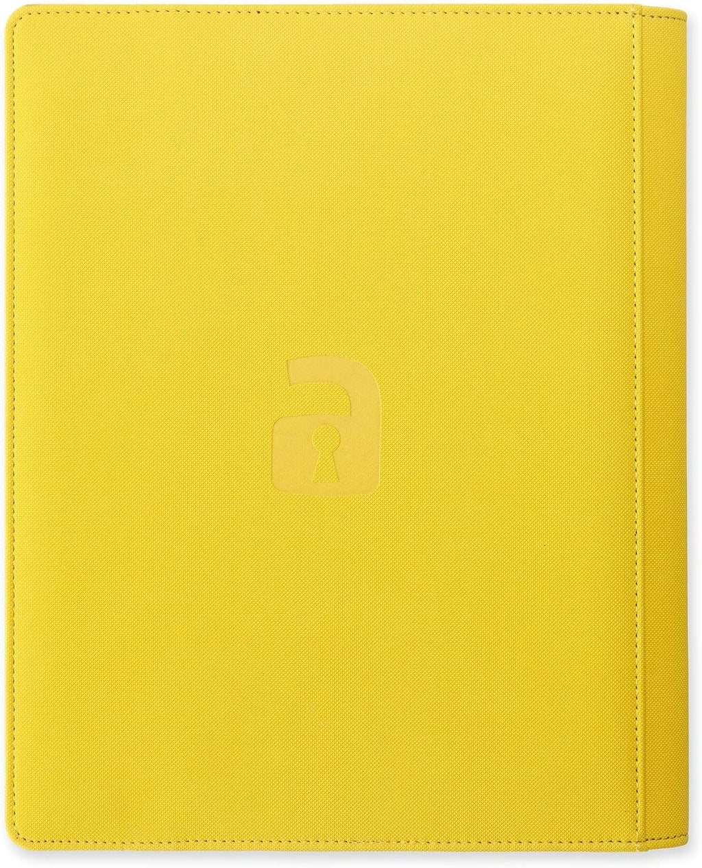 Vault X Carpeta de 9 bolsillos con correa de 360 tarjetas Exo-Tec (amarillo