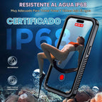 Funda impermeable para iPhone 15 Pro Max 2026, protector de pantalla integrado y protector de cámara de vidrio, a prueba de golpes, IP68 bajo el agua, a prueba de caídas, para iPhone 15 Pro Max de 6.7 pulgadas