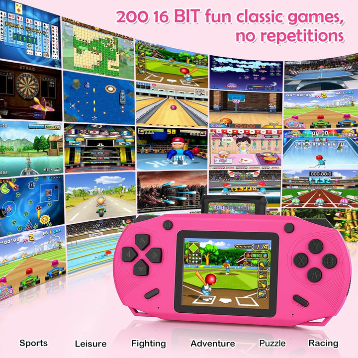 Consola portátil de 16 bits para niños, reproductor de juegos retro...