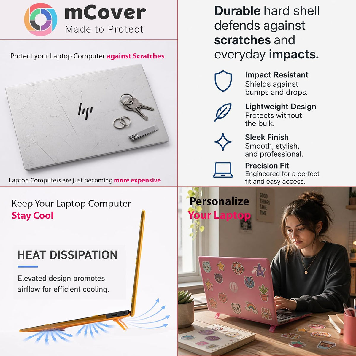 mCover Funda compatible solo para laptop HP de 15.6 pulgadas 2023-2024 serie 15-FCxxxx, Aguamarina