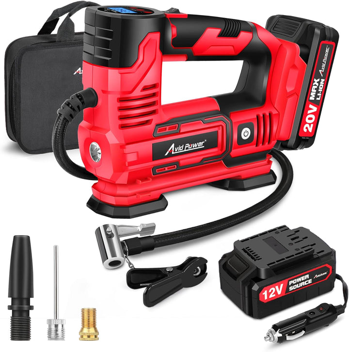 AVID POWER - Compresor de aire inflador de neumáticos portátil, bom...