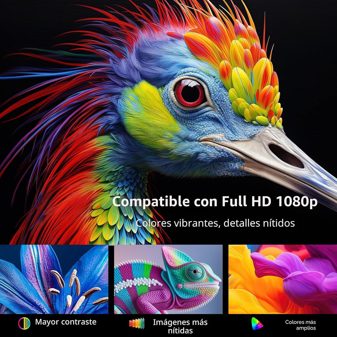 Proyector portátil con batería incorporada para exteriores y viajes...
