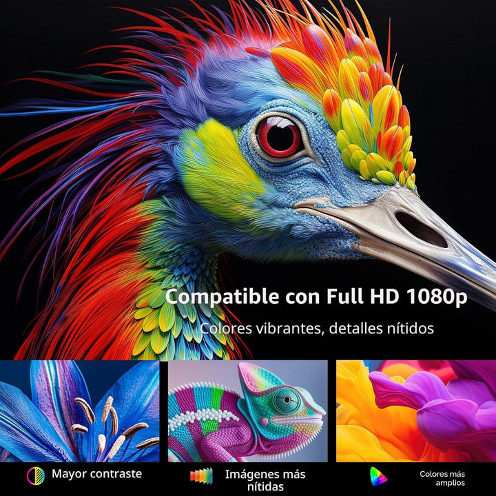 Proyector portátil con batería incorporada para exteriores y viajes...