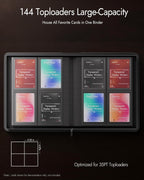Carpeta de carga superior con 4 bolsillos con ventana de