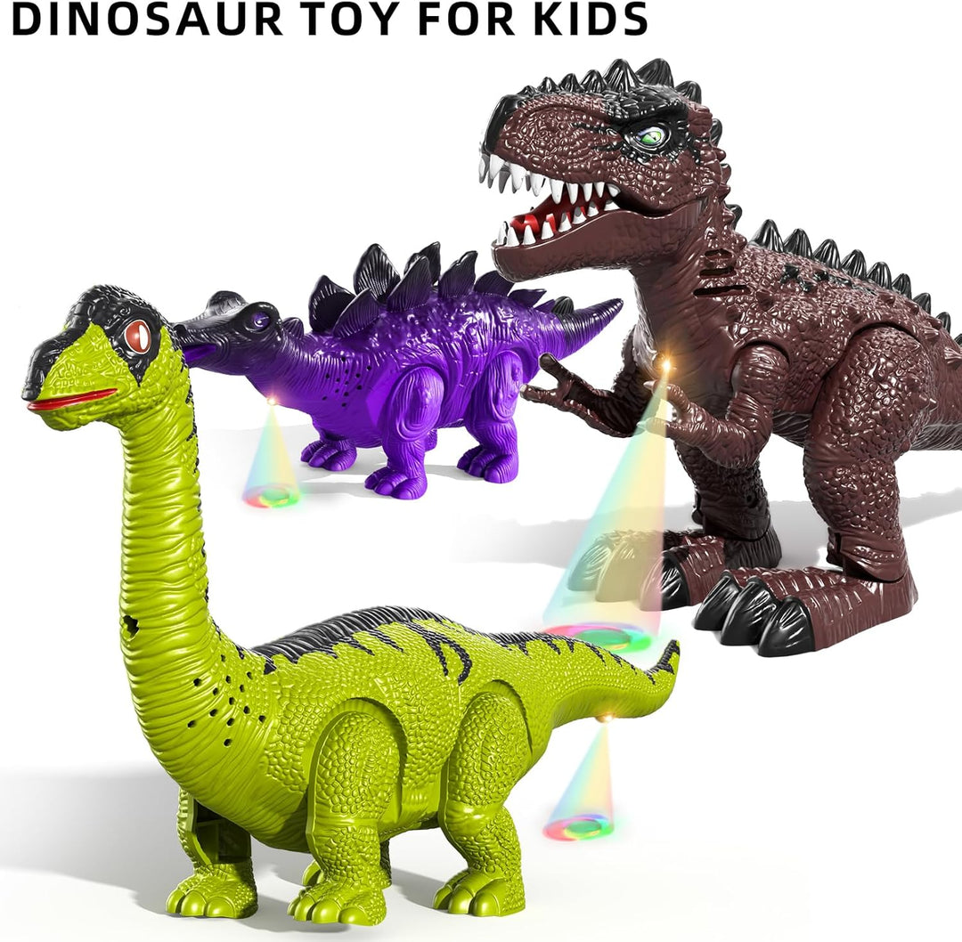 TEMI Paquete de 3 juguetes eléctricos de dinosaurio