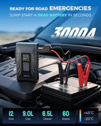 ASMAX Arrancador de salto T20 7-en-1 con compresor de aire, caja de salto