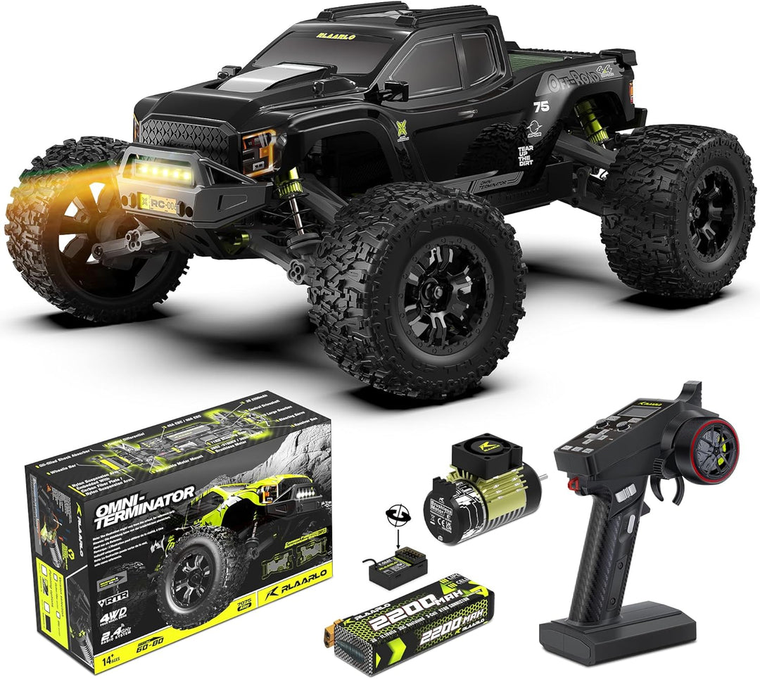 RIAARIO Coches RC sin escobillas 1\/10, Monster Truck, 50+ MPH, 4WD...