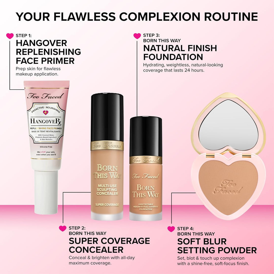 Base Líquida Too Faced Born This Way de Acabado Natural de Larga Du...