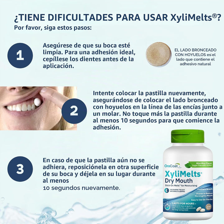 Oracoat XyliMelts - Discos hidratantes para la boca seca, sin azúca...