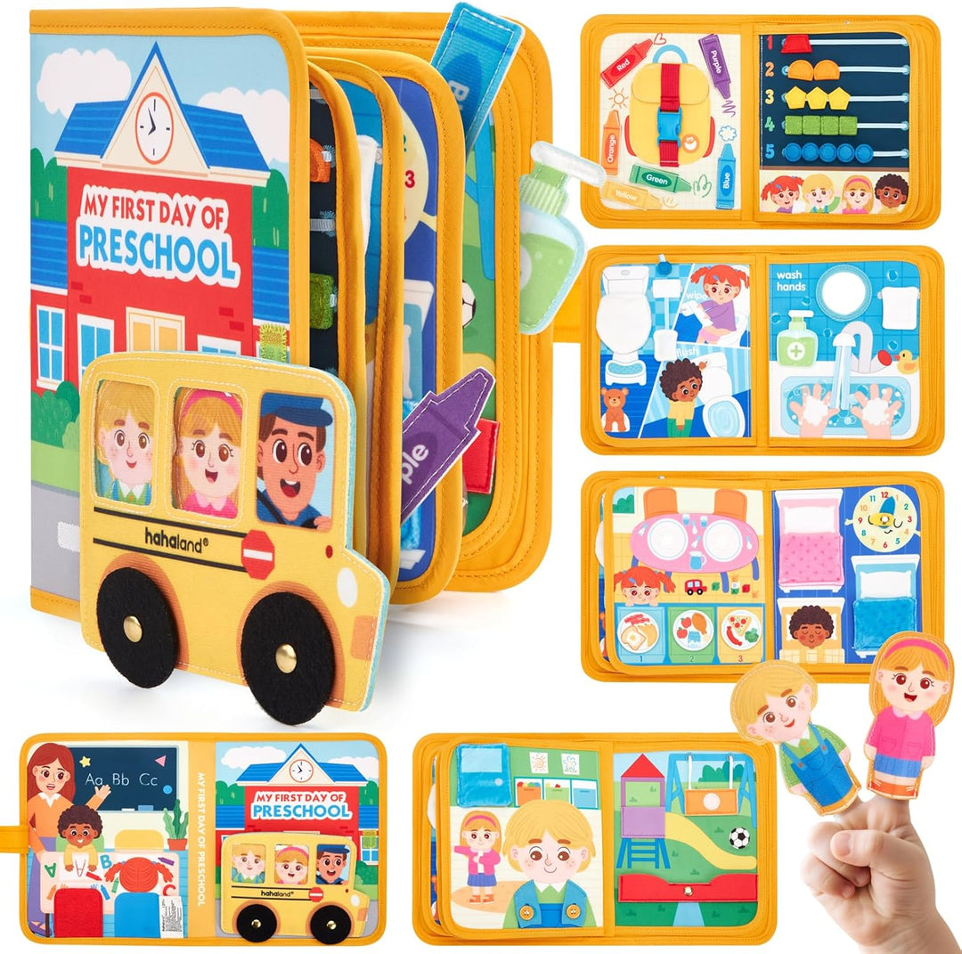 hahaland Busy Book Actividades de aprendizaje preescolar, regalos p...