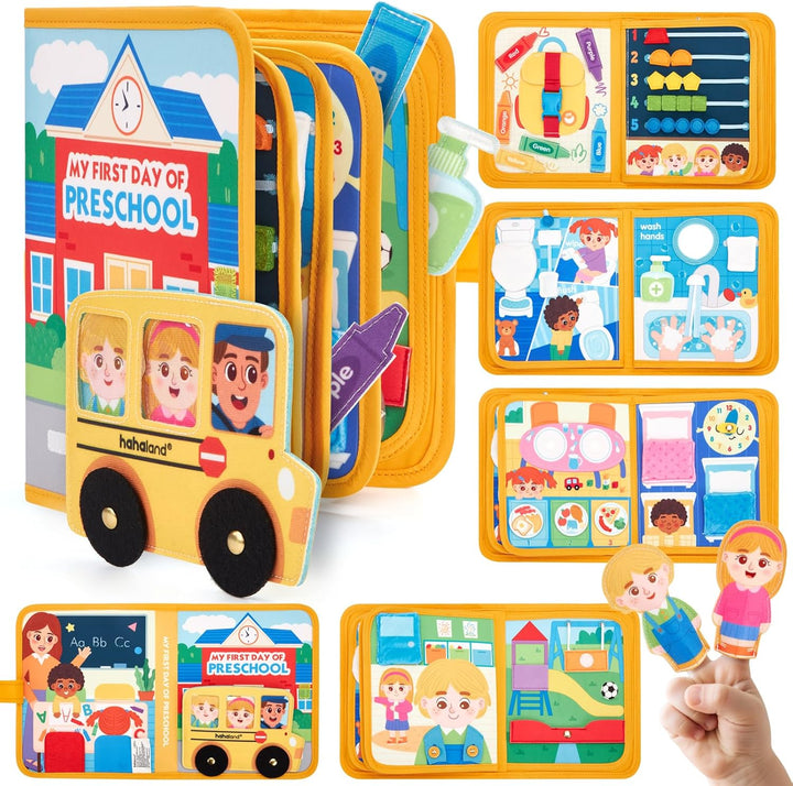 hahaland Busy Book Actividades de aprendizaje preescolar, regalos p...