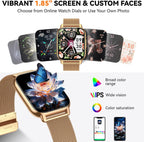 Reloj inteligente para mujer (3 bandas), rastreador de fitness con llamadas