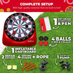Swooc Games - Dardos gigantes inflables de primera calidad (más de 15 formas de jugar) - Diana de fútbol jumbo con bomba de aire - Juegos de carnaval grandes - Juegos gigantes al aire libre - Juego de