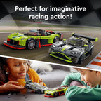 LEGO Speed Champions Aston Martin Valkyrie AMR Pro y Vantage GT3 2 modelo coleccionable 76910 – Juego de autos de carreras y juguetes, incluye 2 minifiguras de conductor, gran regalo para niños, niñas
