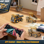 Camión volquete RC 1:64, mini juguete de escritorio con control remoto para