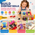 Montessori - Tabla de madera para niños y niñas de 3 a 5 años