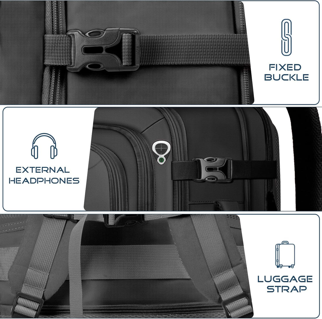 Fxcelets Mochila de viaje, aprobada por aerolíneas, mochila de tran...