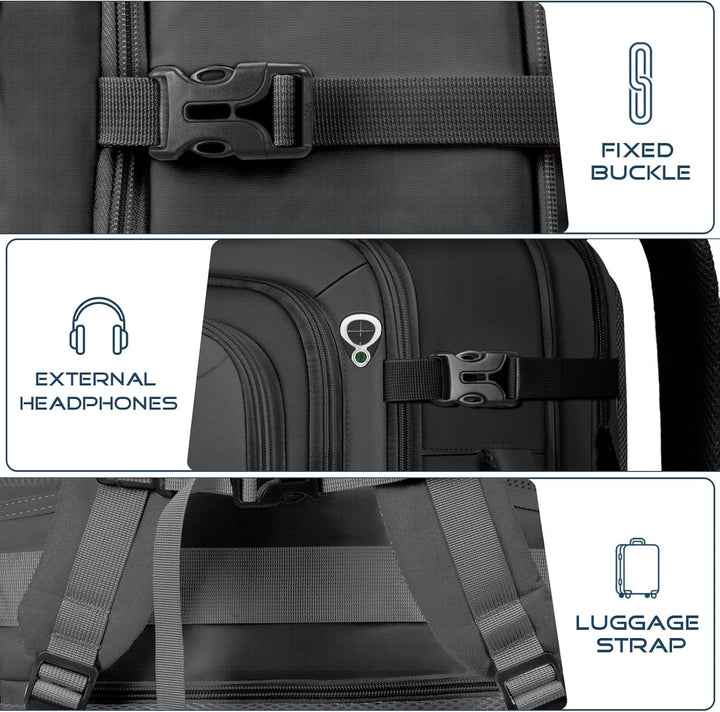 Fxcelets Mochila de viaje, aprobada por aerolíneas, mochila de tran...